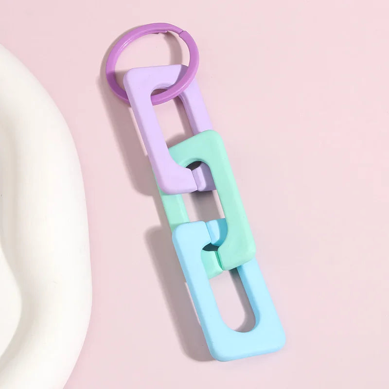 Bunte Acryl Schlüsselanhänger mit O-förmiger Schnalle – Trendiges Accessoire
