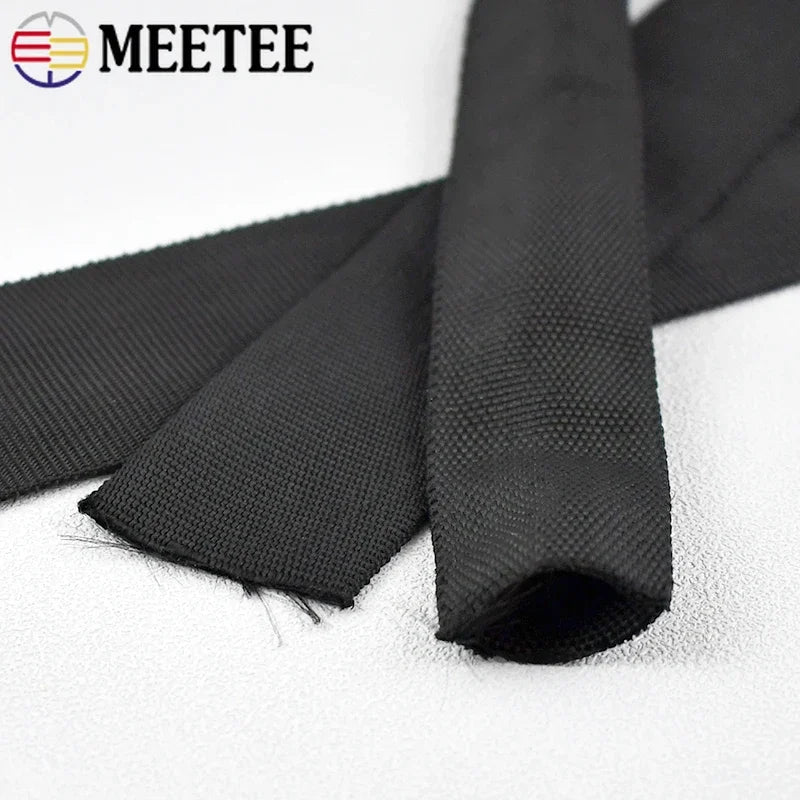 Röhrenförmiges Polyester Gurtband doppellagig 20-50mm für DIY Taschen Rucksäcke 5/10m