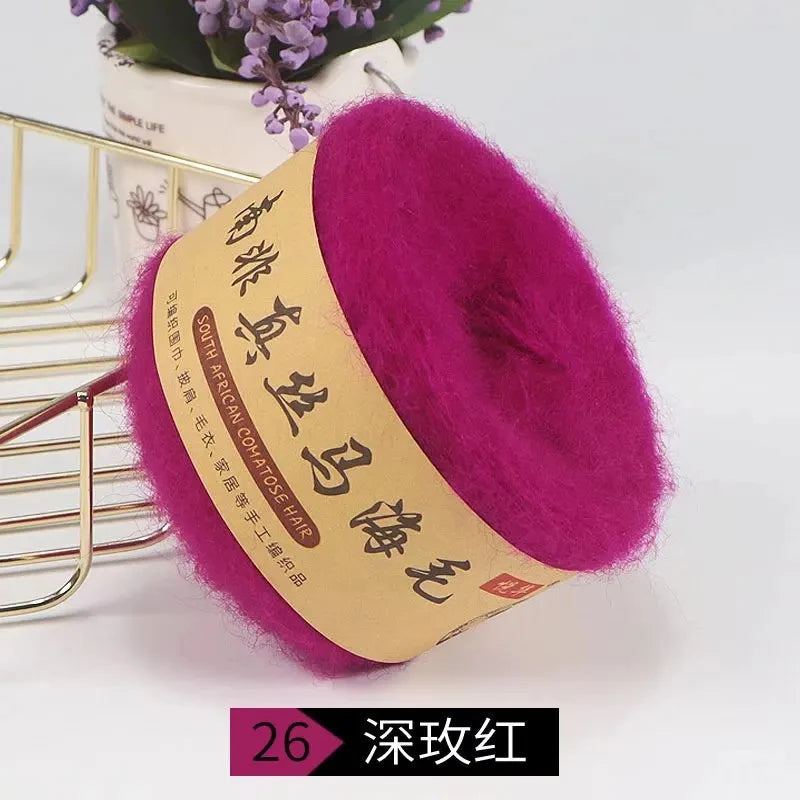 Seidenpony Wollgarn handgestrickt feines Acryl-Seidengarn für DIY