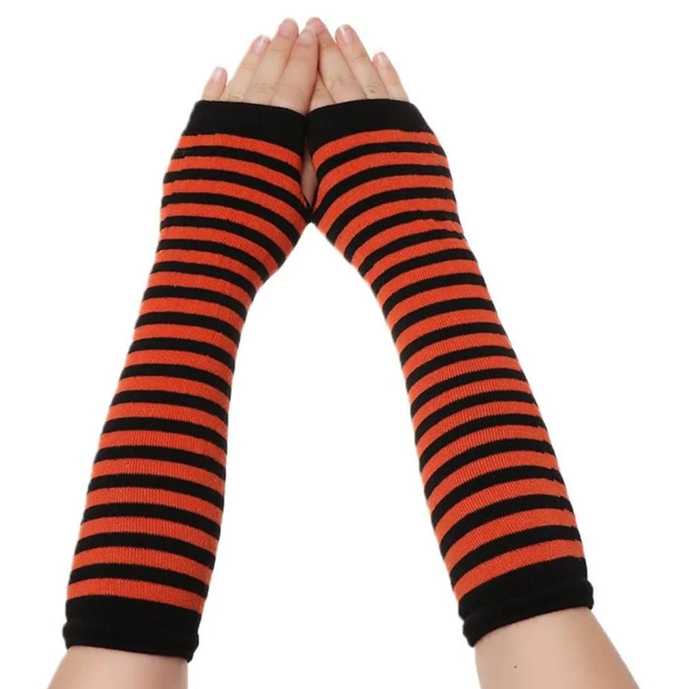 Damen lange Strickhandschuhe fingerlos für Wärme und Flexibilität