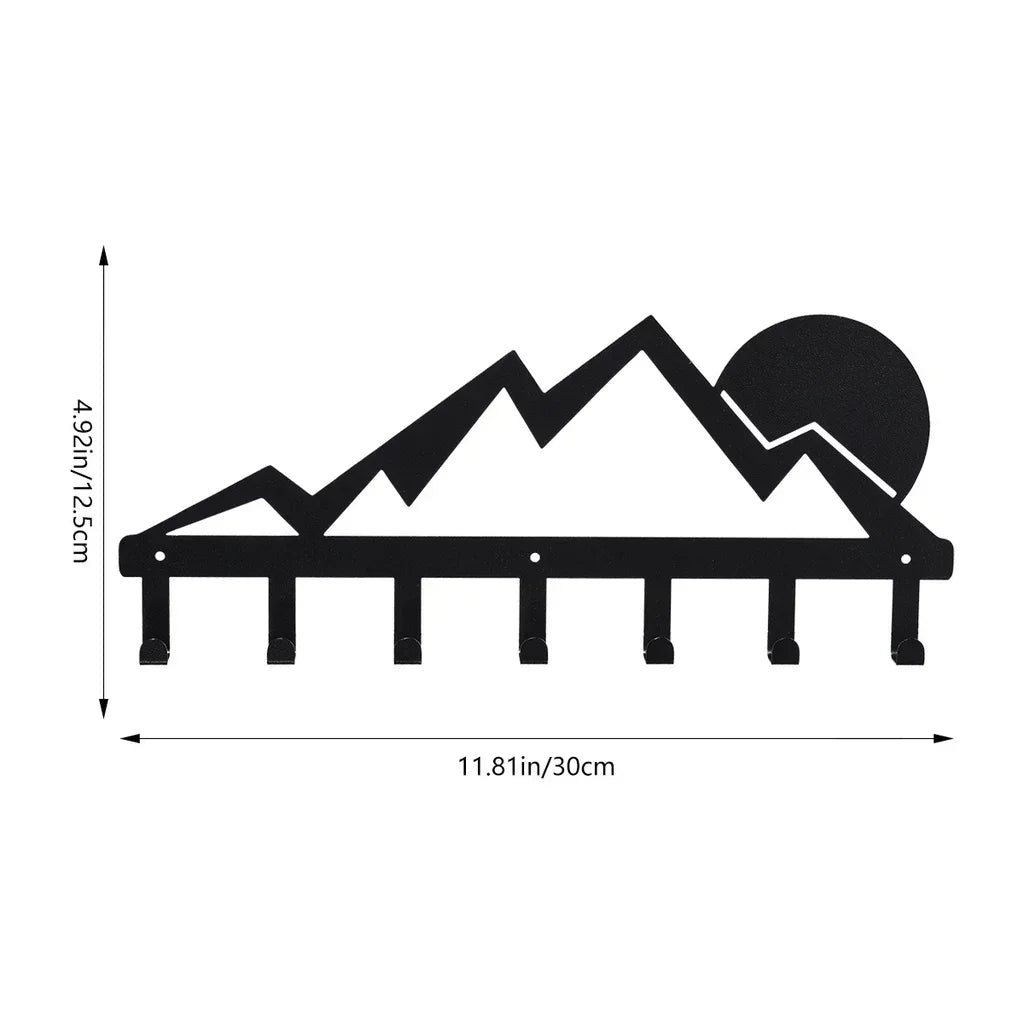 Stilvoller Schlüssel-Organizer aus Metall für Wandmontage