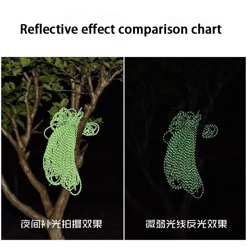 Reflektierendes 7-Strang Paracord 4mm 550LB Fallschirmseil für Outdoor