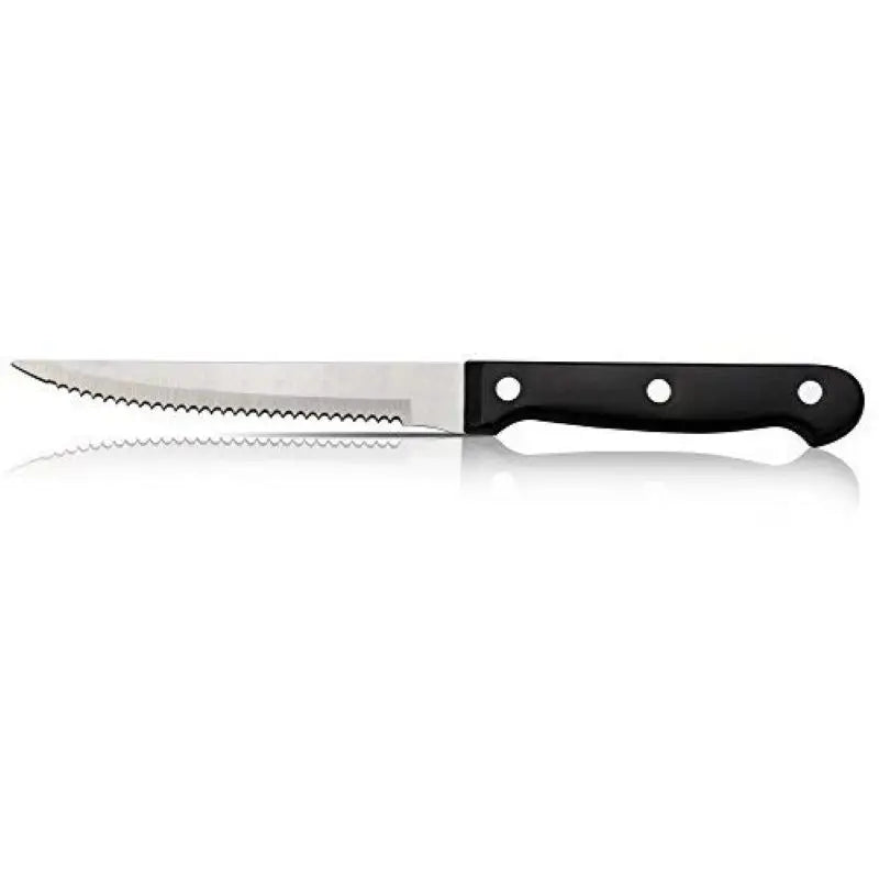 Vielseitiges Steakmesser Set: Scharfe Edelstahlklingen, schwarzer Griff, 4-12 Stück