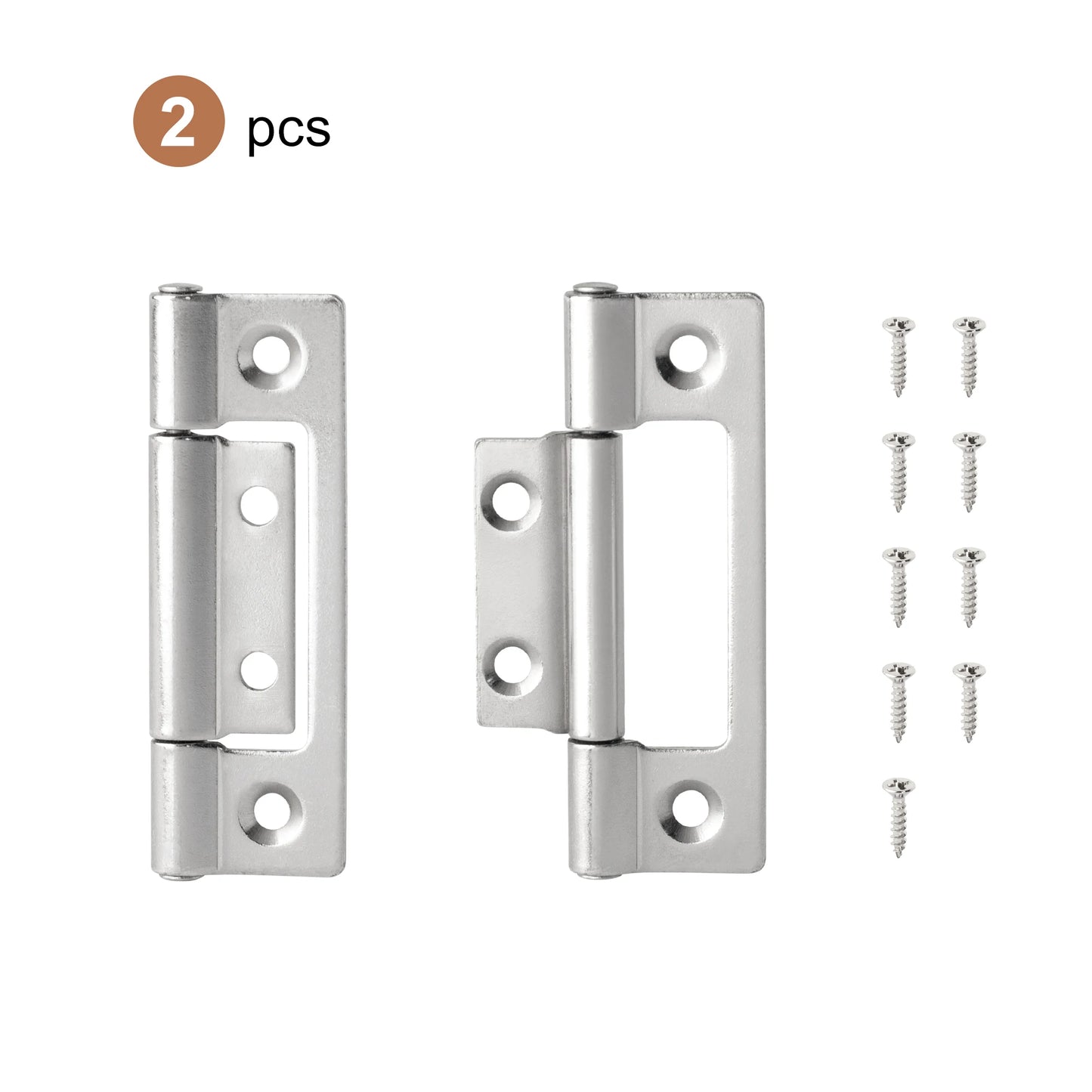 2x 360-Grad Flache Metallscharniere für Schranktüren Fenster Holzkiste