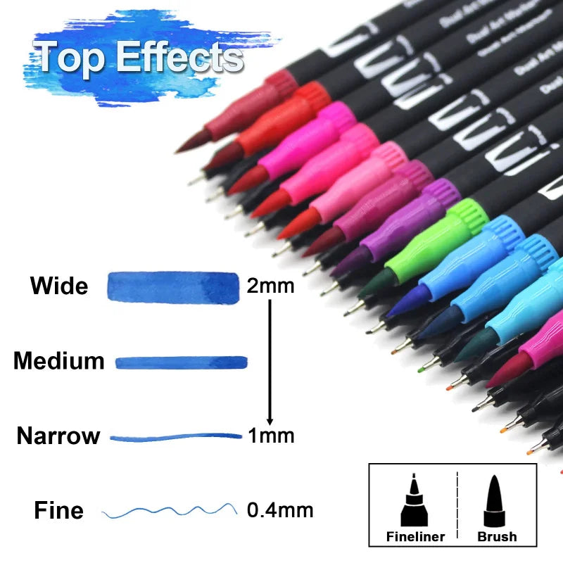 168 Farben Dual Brush Stifte für Aquarell, Manga - Schriftgestaltung