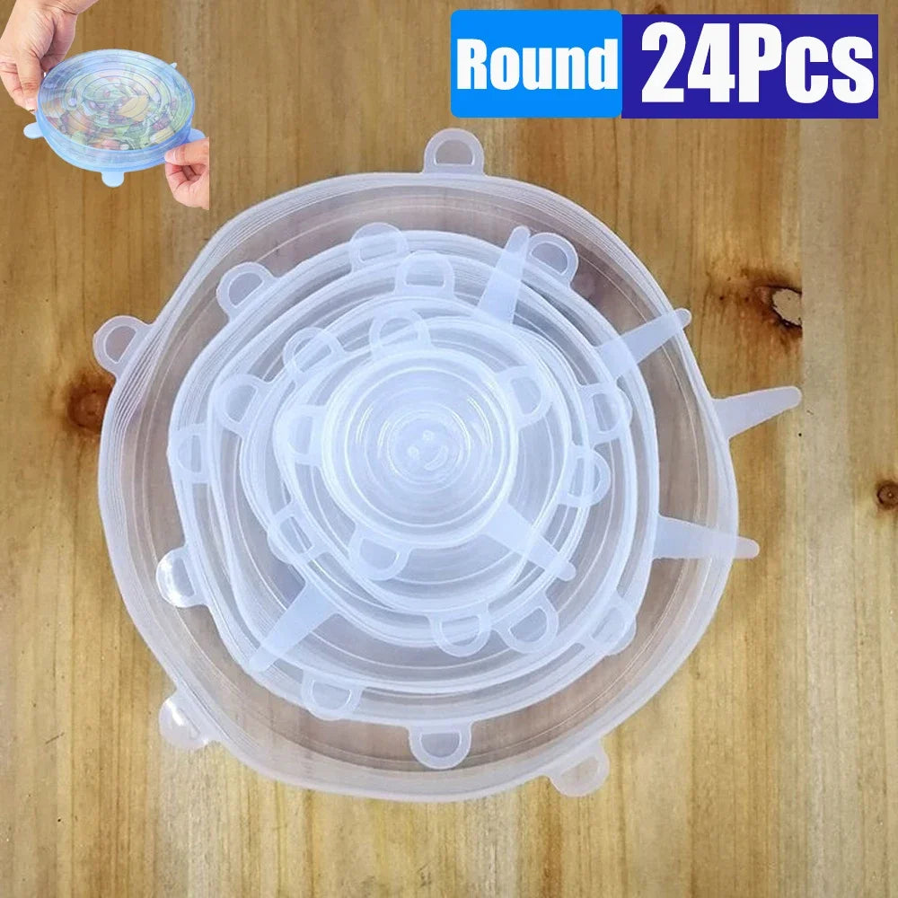 Lebensmittel Silikon Abdeckungen Set Wiederverwendbar Aufbewahrung