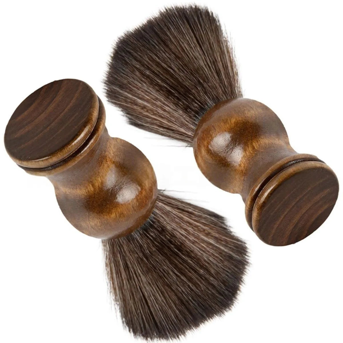 Rasierpinsel mit Holzgriff und Nylonborsten für Männer Nassrasur