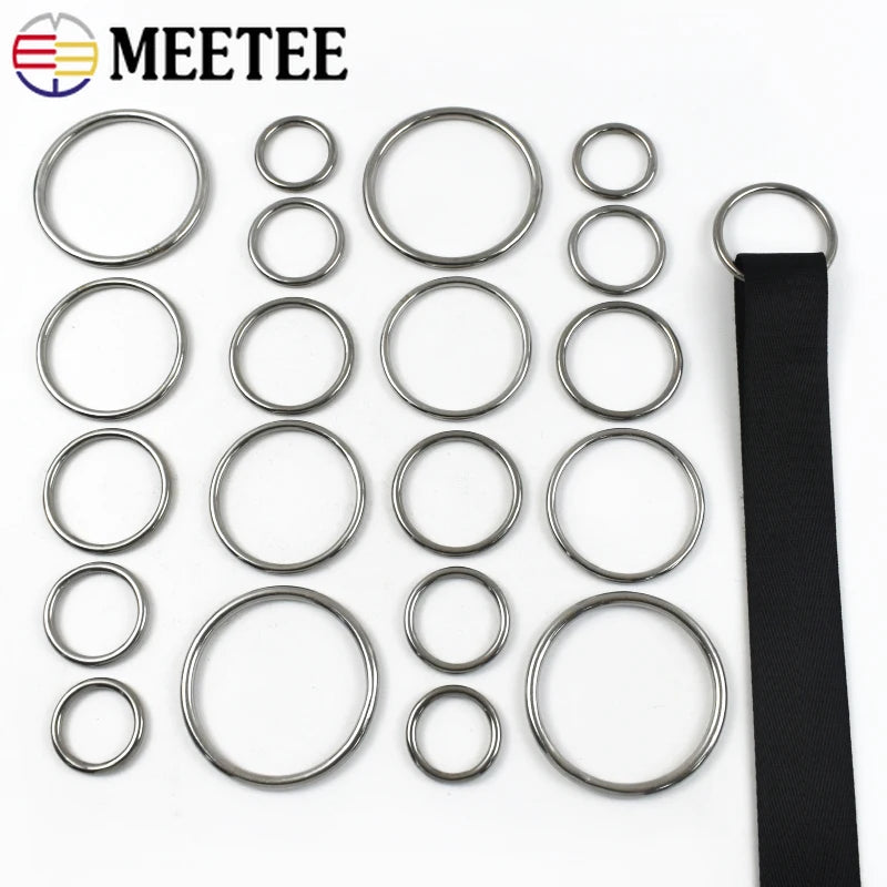 Edelstahl O-Ring Schnalle Adapter für Gürtel Taschen 15–100 mm 2-5 Stück