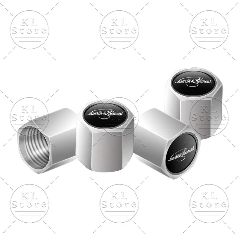 4er Set Rad Reifen Ventilkappen Air Stem Caps mit Staubschutz und Logo