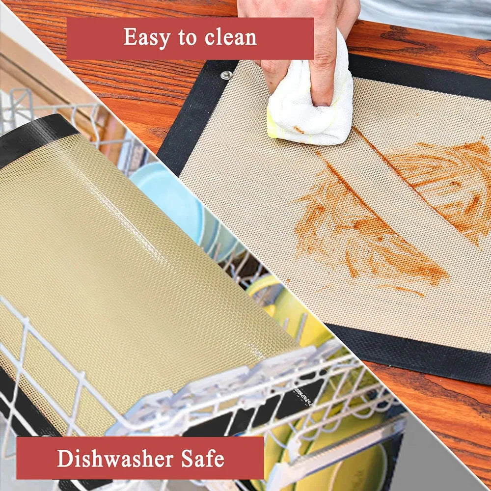 Auslaufsichere Silikon Backmatte mit Antihaftbeschichtung für Küche