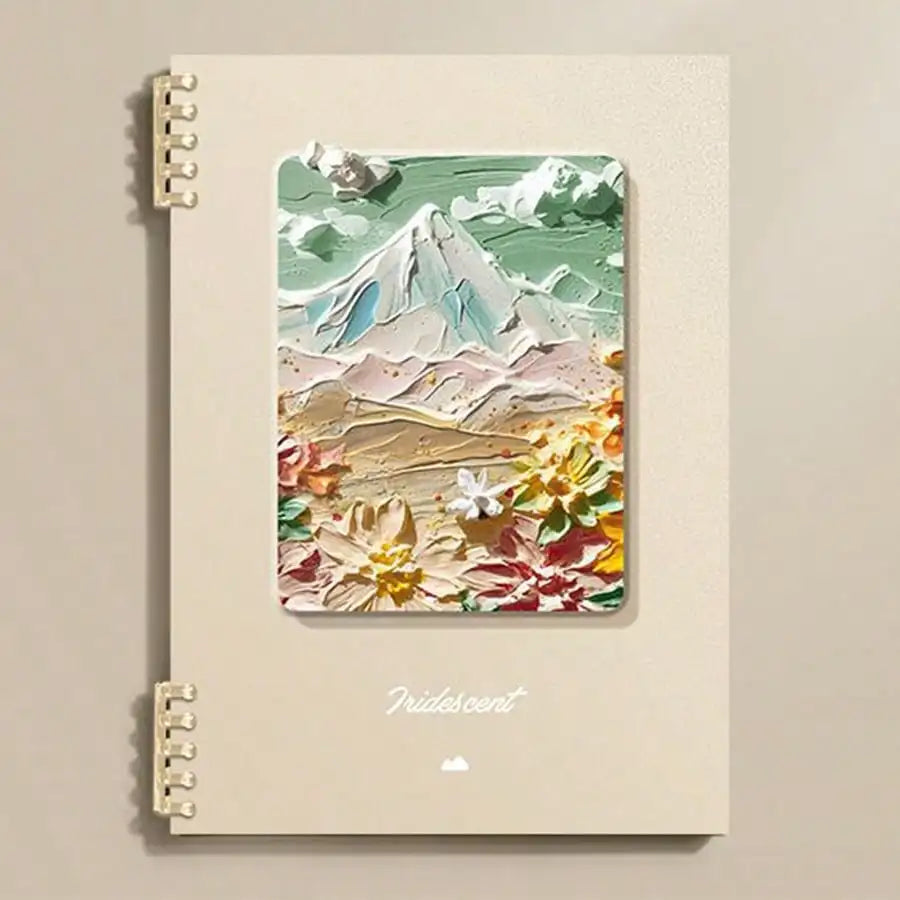 A5 Notizbuch lose Blätter 60 Seiten abnehmbar Ölgemälde Landschaft