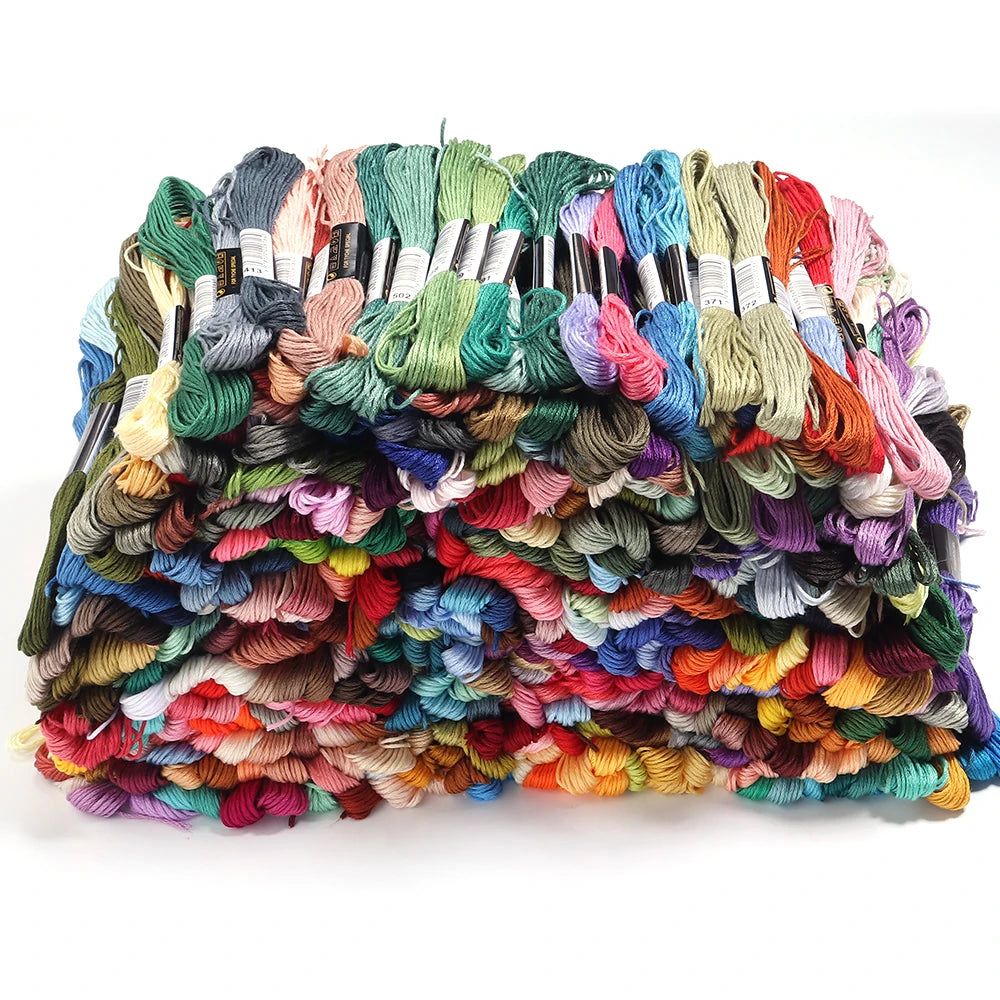 Abriebfestes Multicolor Stickgarn aus Polyester und Baumwolle