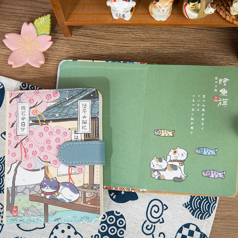 Kawaii A6 Notizbuch mit Magnetverschluss und 224 Seiten für Planer
