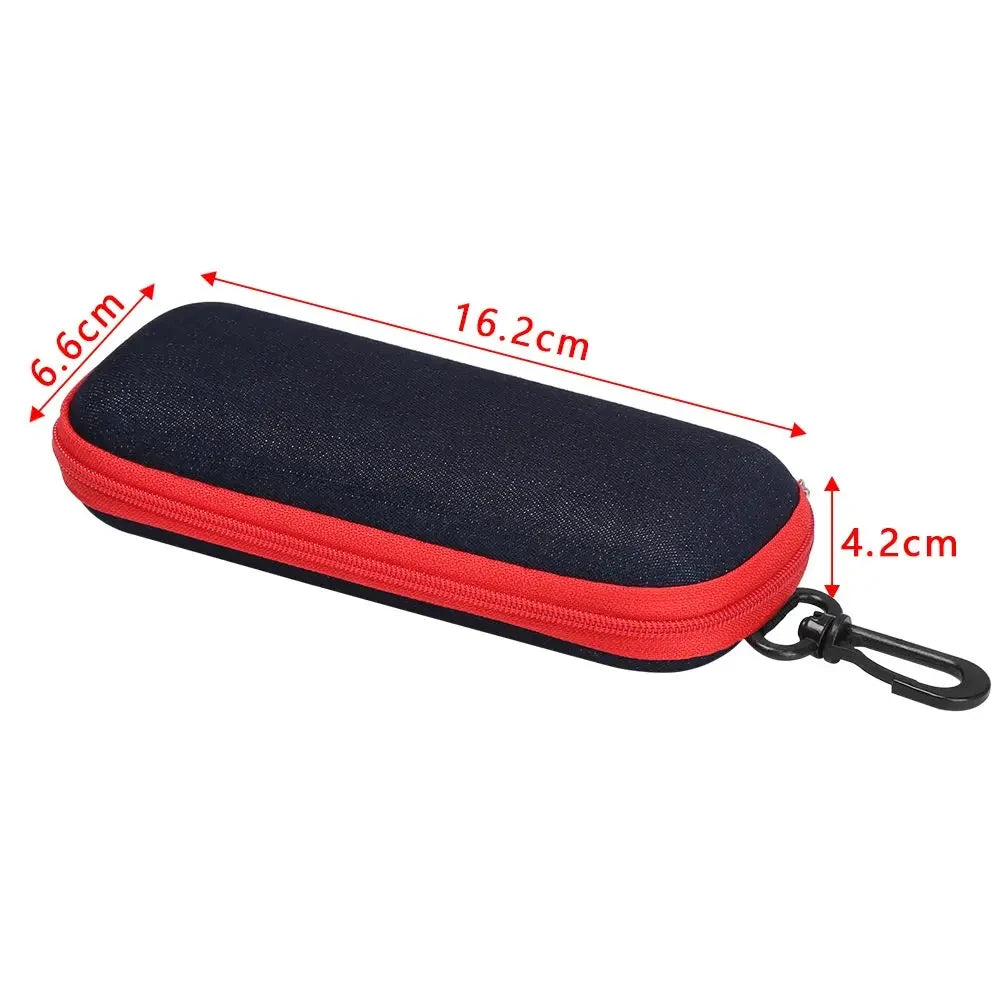 Robustes Denim-Brillenetui mit Reißverschluss – sicherer Schutz - Organizer