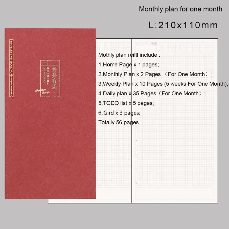 Retro Folien-Gold Nachfüllpapier Notizbuch – Verschiedene Varianten