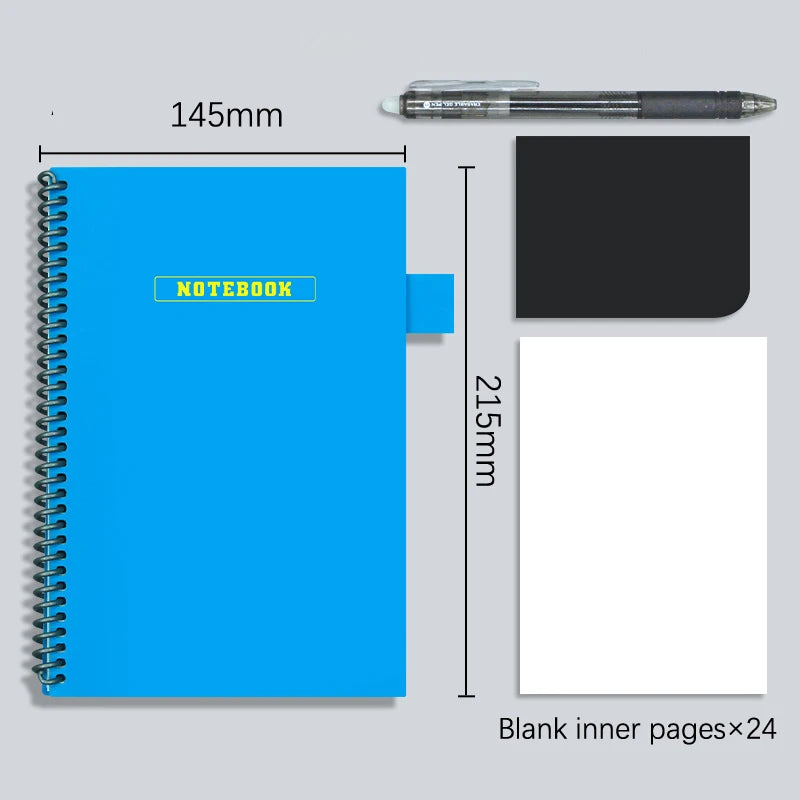 A5 Wiederverwendbares Whiteboard Notizbuch mit Stift für Wochenpl