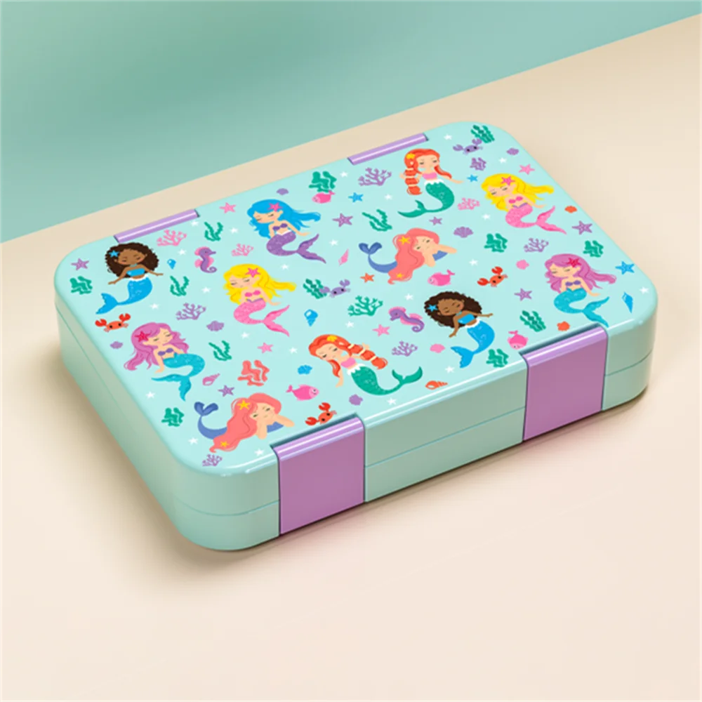 Niedliche Kinder Bento Box: 2-fach, Mikrowellengeeignet, Auslaufsicher