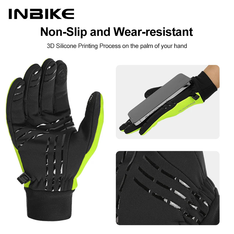Winddichte wasserdichte Winterhandschuhe mit Touchscreen und Fleece