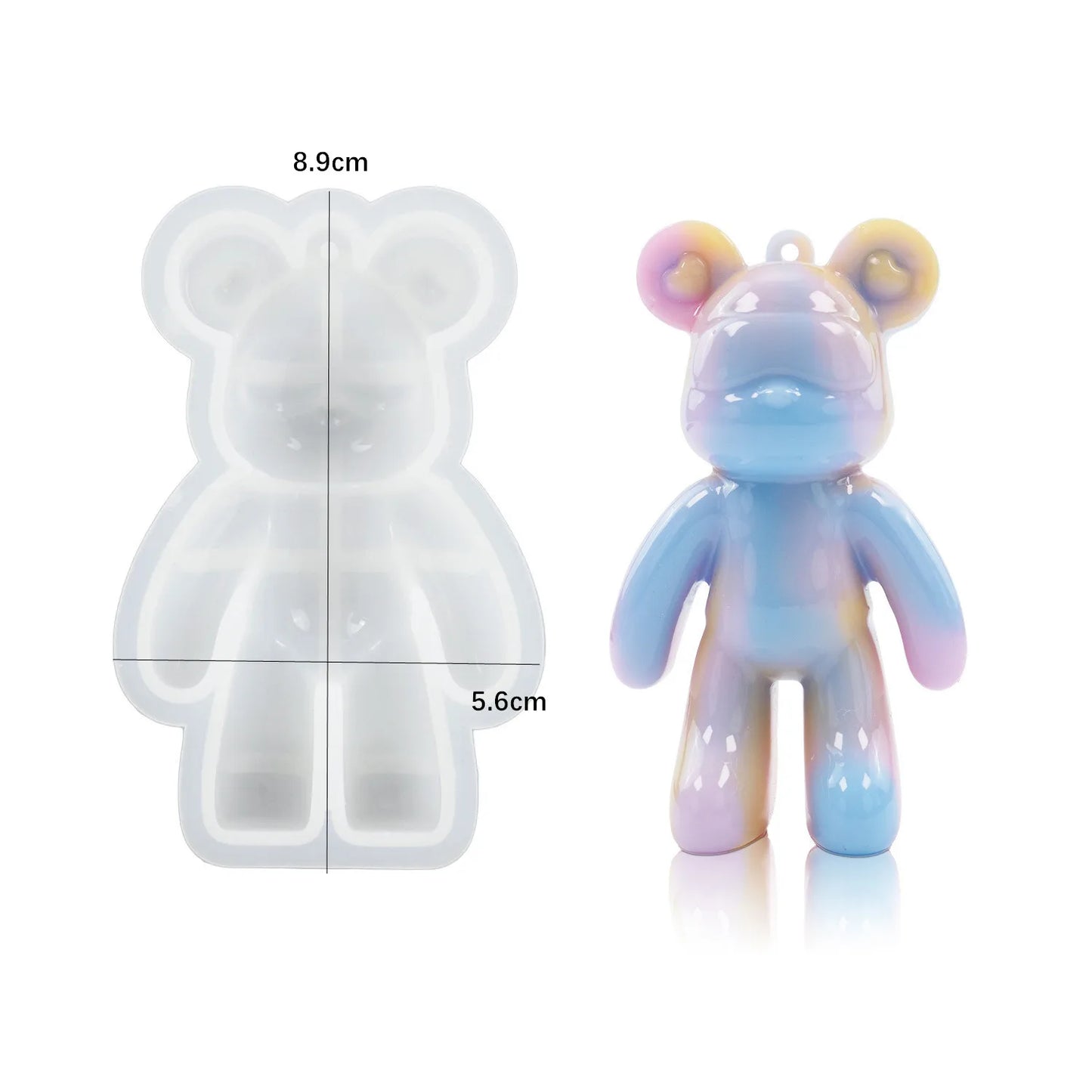 DIY Silikonform 3D Bär Astronaut für Schlüsselanhänger und Anhänger