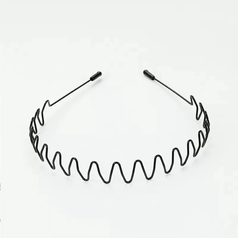 Unisex Schwarzes elastisches Metall Stirnband rutschfest modisch leicht