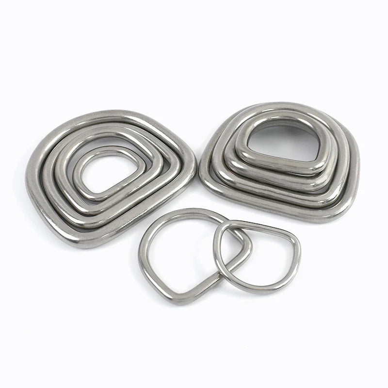 Edelstahl D-Ring Schnallen für Taschen Gurtband Haustierhalsband DIY Zubehör