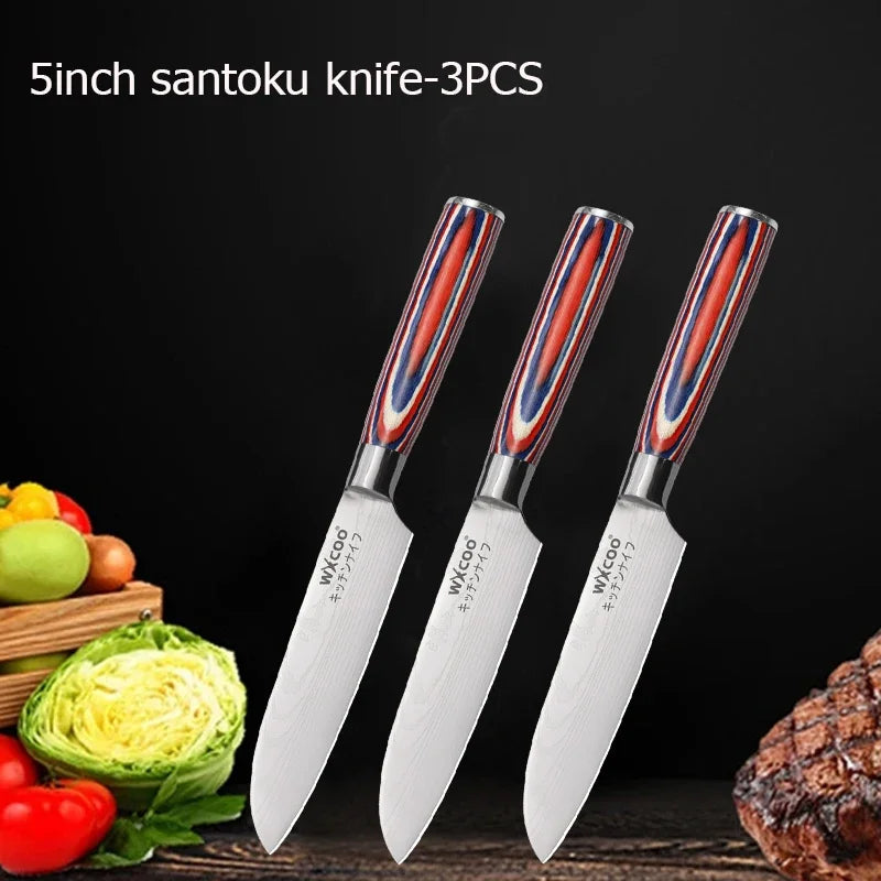 Santokumesser aus japanischem Edelstahl für präzises Schneiden in der Küche