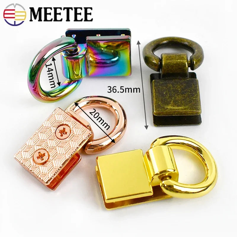 4 oder 8 Metall Clip Schnallen 36x15 mm für Taschengurt und Lederwaren