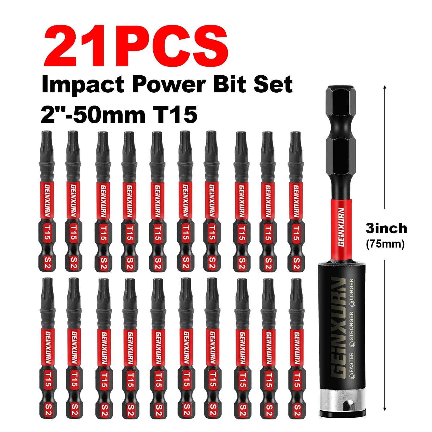 Schlagfestes Magnet Torx Bit Set aus Legiertem Stahl für präzises Arbeiten