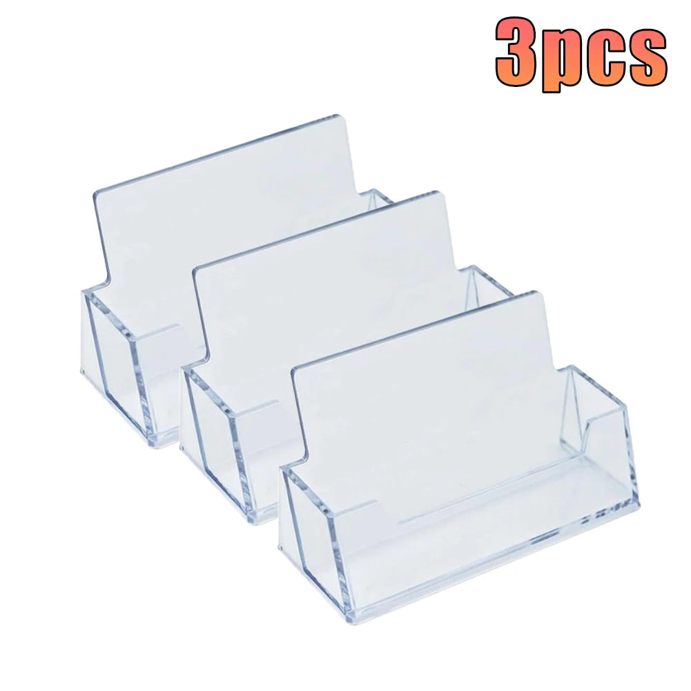 Transparent Visitenkartenhalter Desktop Büro Display Ständer Kunststoff