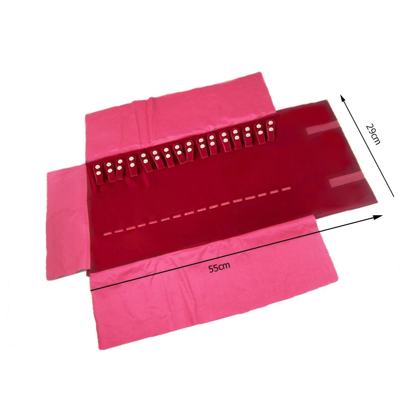 Eleganter Reise Schmuck Organizer aus Samt – Aufrollbar & Faltbar