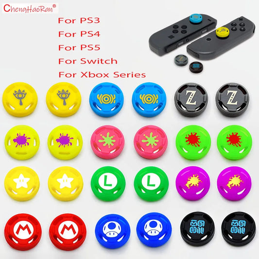 Anti-Rutsch Silikon Schutzkappen mit Muster für Controller und Switch
