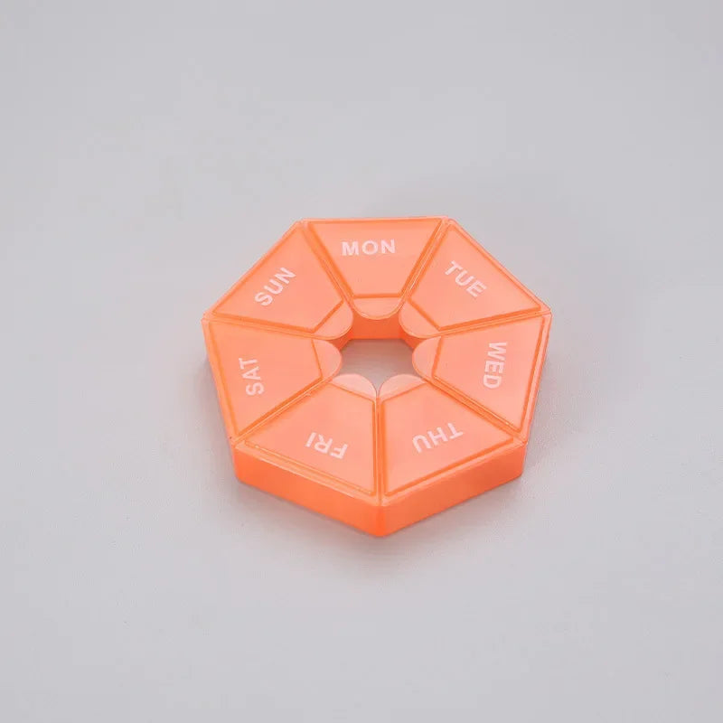 Mini tragbare Vitamin Pillendose 7 Tage Organizer Pillenetui Reise