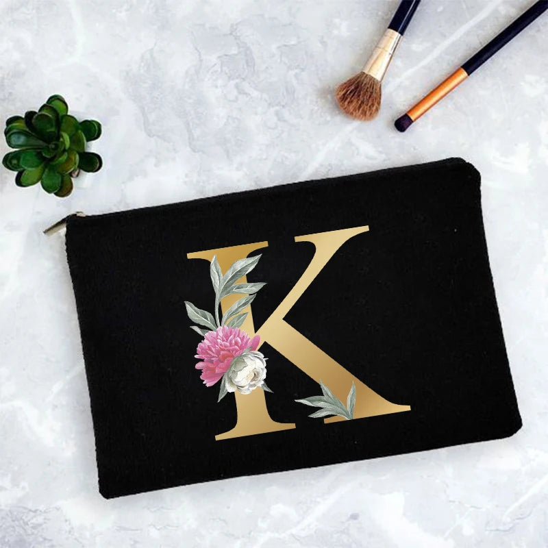 Florale Kosmetiktasche mit Reißverschluss für Damen und Brautjungfern