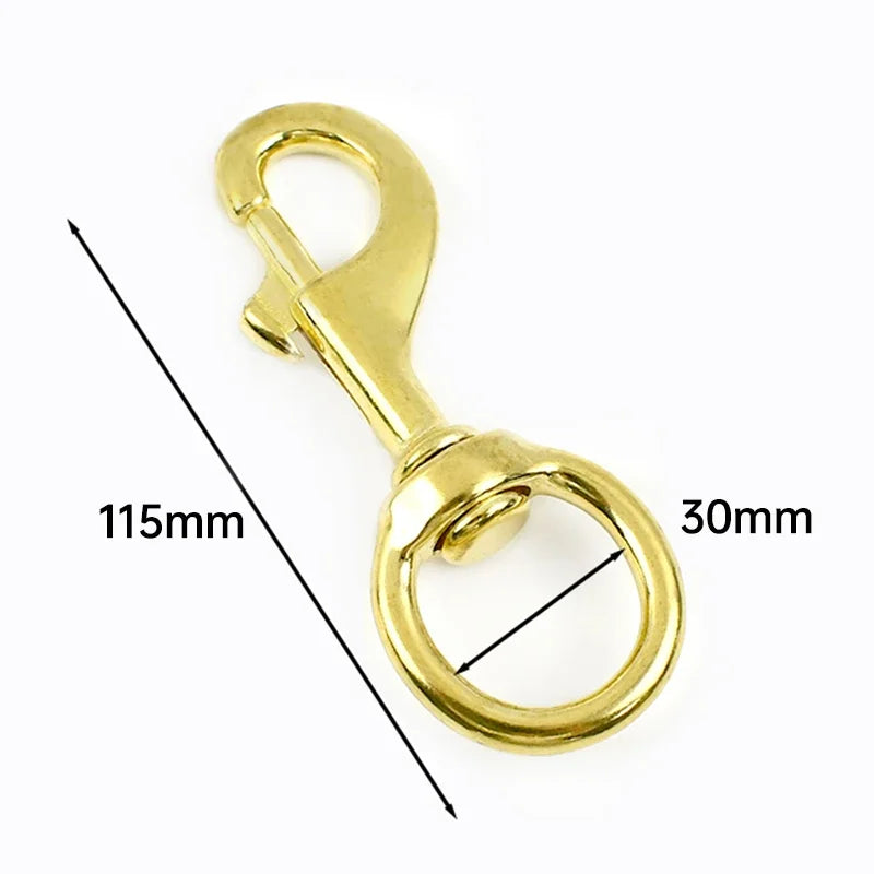 Massiver Messing Karabinerverschluss 10 30 mm drehbar für Taschen Gürtel