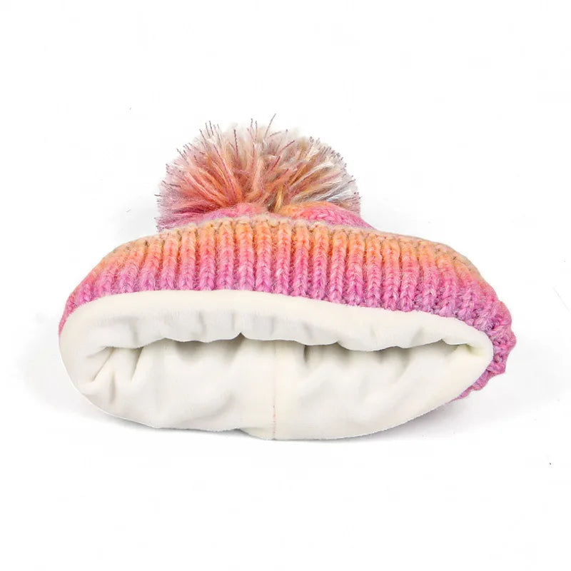 3-teiliges Kinder Winter Set mit Hut Schal Handschuhe warmes Fleecefutter