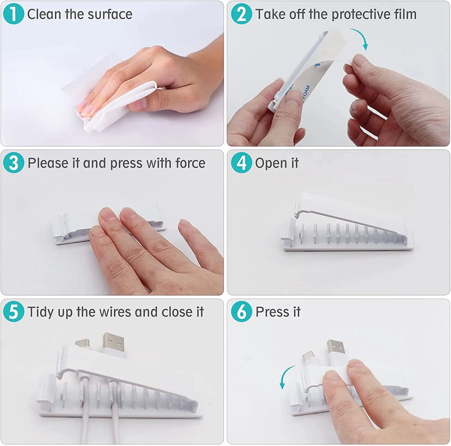 Kabel Organizer für USB Kopfhörer und Tastatur Kabelmanagement