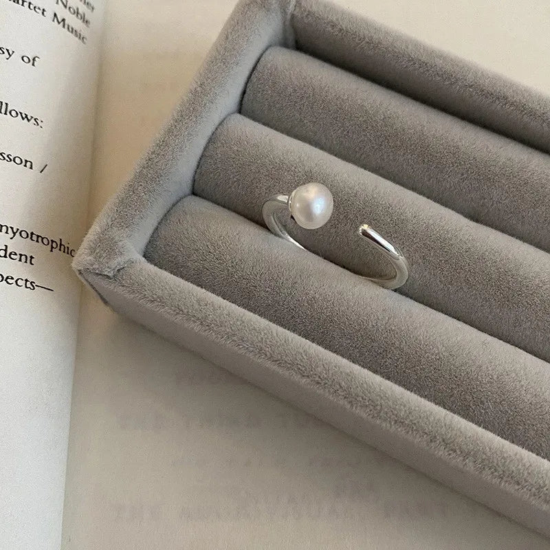 Verstellbarer Silberring mit hohlen Linien, stylischer Punk-Schmuck Unisex