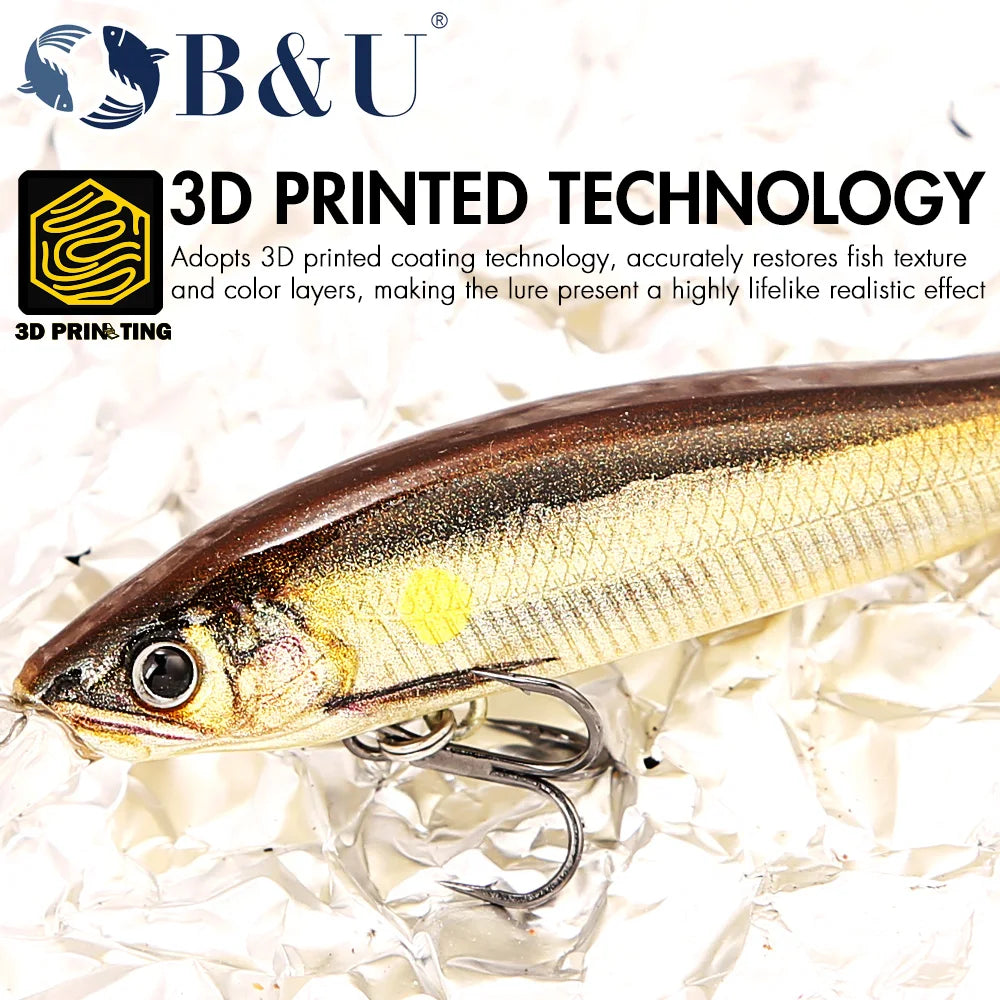 Langsam schwimmender Minnow Angelköder Explorers Shad für Hecht Barsch