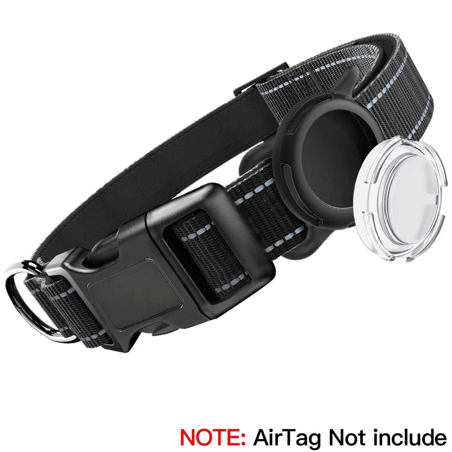 Airtag Hundehalsband reflektierend gepolstert wasserdicht für große Hunde