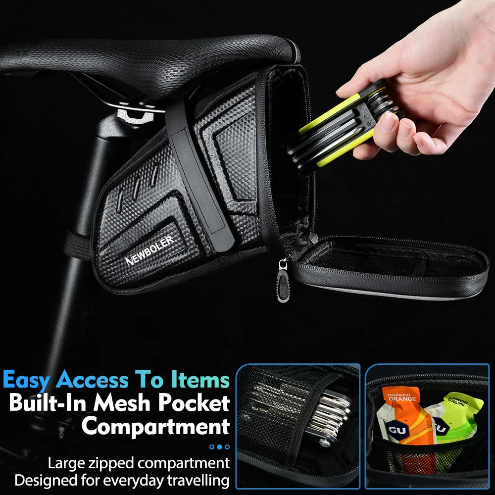 Wasserdichte - reflektierende Fahrradtasche MTB/Rennrad, 1,5L oder 2,5L