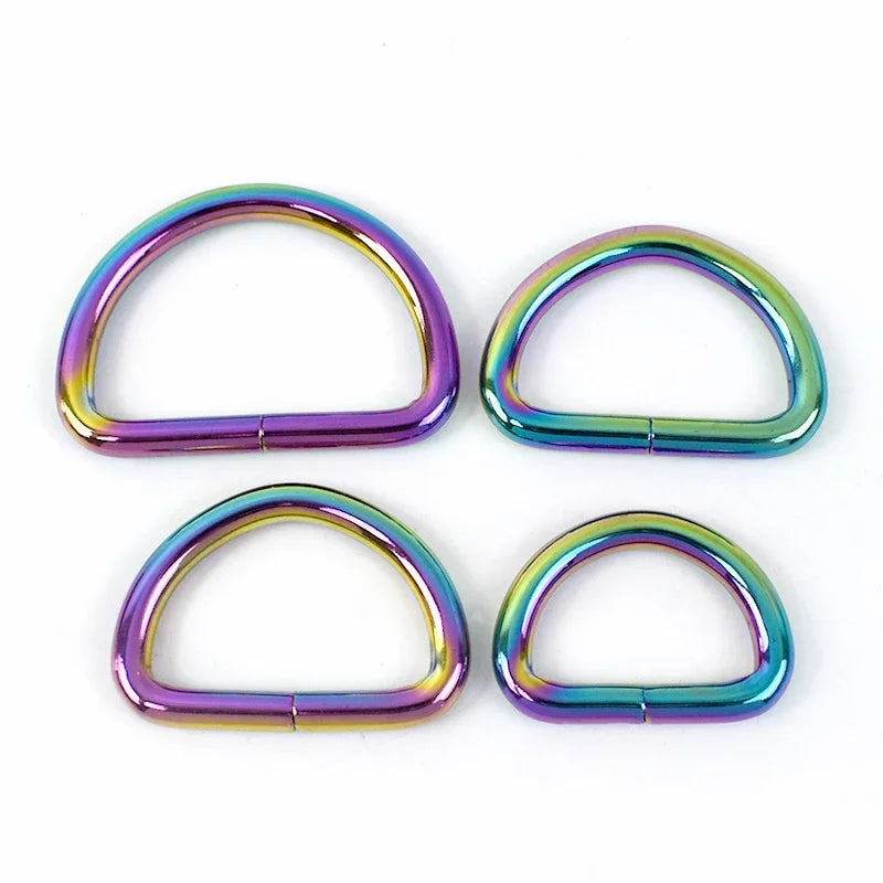 10x Metall D-Ringe 13-50 mm Goldfarbener Verbindungsring für Taschen Gürtel