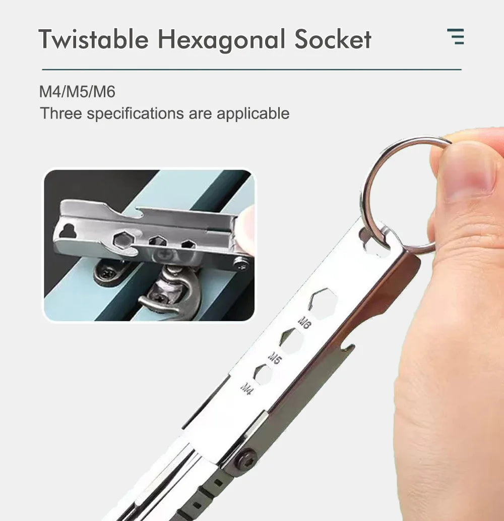 Tragbares Mini Edelstahl Schraubendreher Multitool Schlüssel Flasche Opener-Yabubest - Home & More