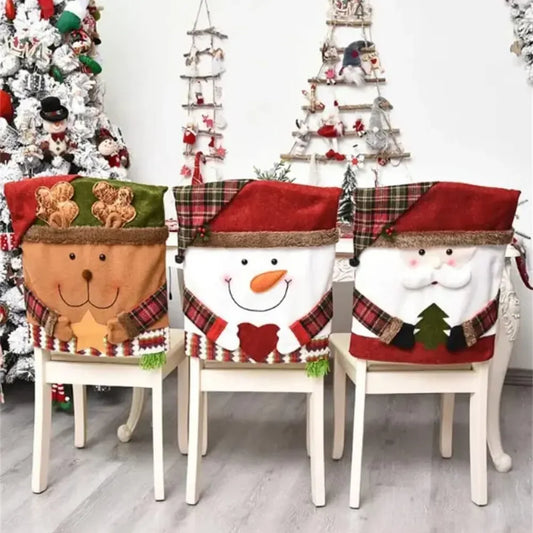1 bis 6 Stück Weihnachtsstuhlbezüge für festliche Esszimmerdekoration