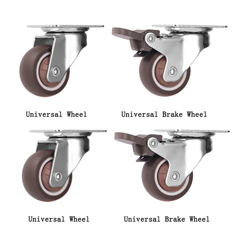 4x Universal Lenkrollen für Möbel, Stühle, Tische – Geräuschlos, Bremse