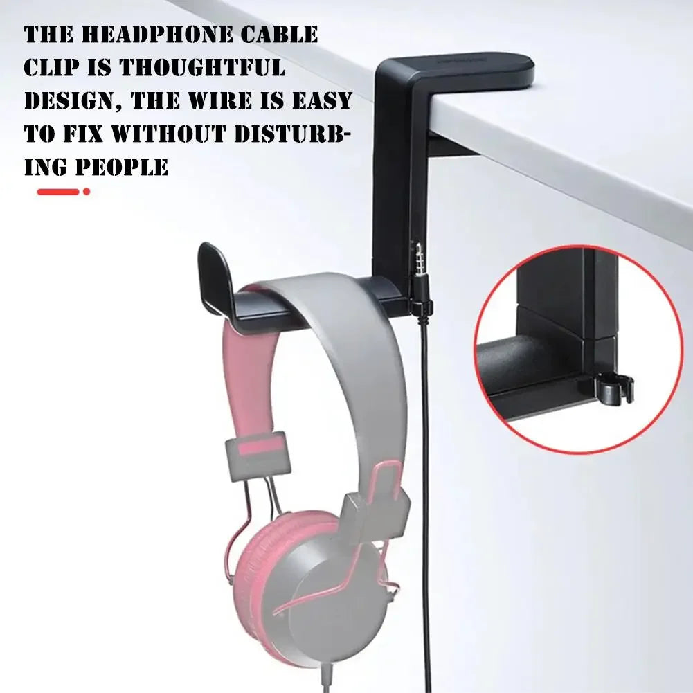Verstellbarer 360° Headset Halter für Schreibtisch bis 40mm Dicke