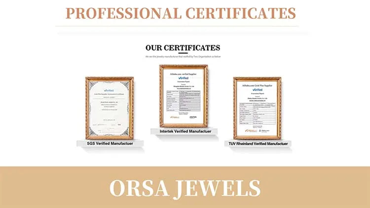 Orsa Jewels 14K vergoldete 925er Sterlingsilber Halskette Büroklammer