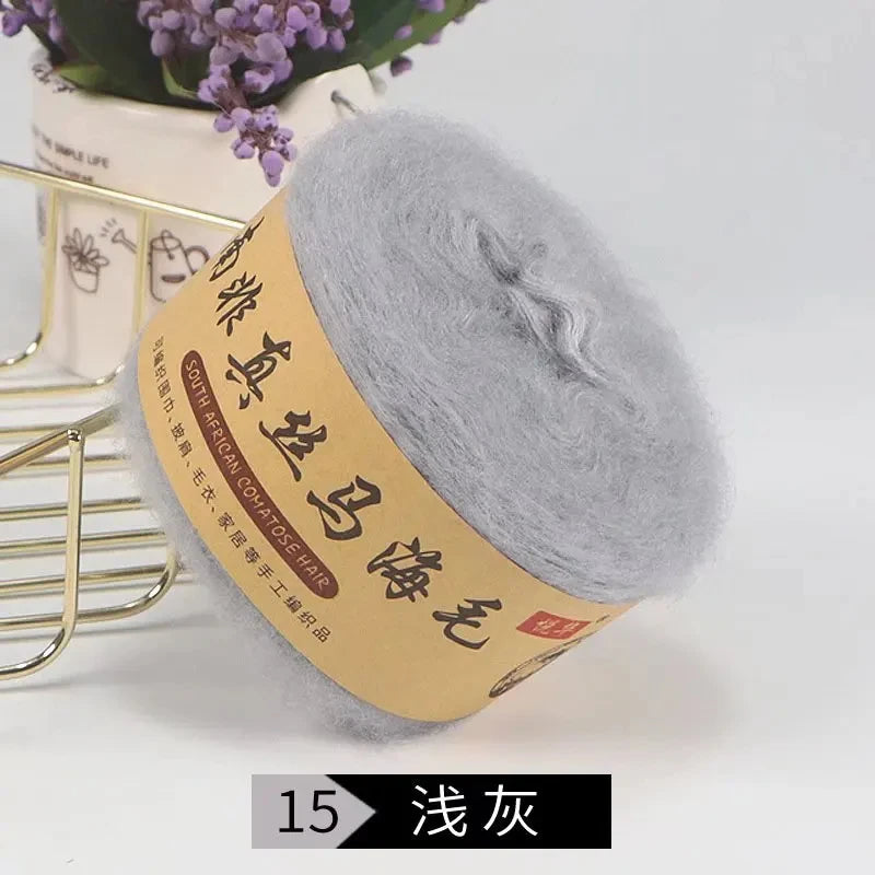 Seidenpony Wollgarn handgestrickt feines Acryl-Seidengarn für DIY