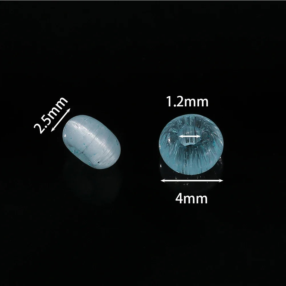 Bunte 4mm Glas Katzenaugen Rocailles Perlen für DIY Schmuck