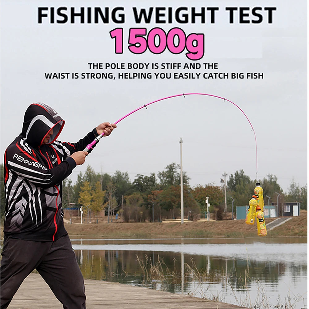 Carbonfaser Köder Stange Teleskop 1,5-2,4m Ultra leicht für Fluss Meer
