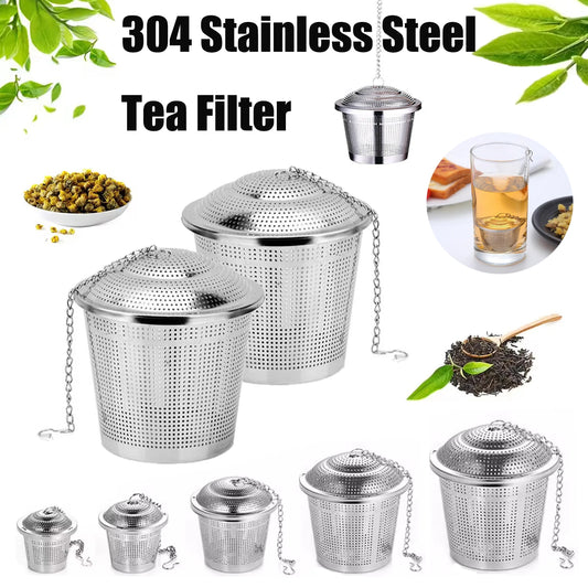 Edelstahl Tee Gewürz Sieb Set Wiederverwendbar Mesh Filter Infuser Küche
